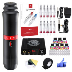Mast Beginners Tattoo Pen Kit Atom M1 Power Supply Needles Pedal
