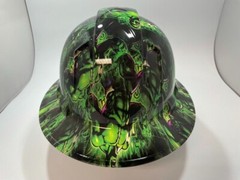 New Full Brim Hard Hat Custom Hydro Dipped INCREDIBLE HULK. Free Shipping