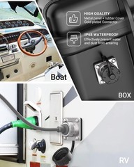 Waterproof RV Wall Pass Through Kit for Starlink Mini, Aluminum DC Cable Pass…
