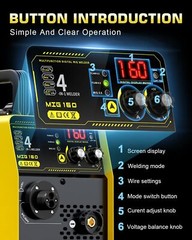 MIG Welder 160A, 4-in-1 MIG/Lift TIG/Stick/Flux Core Welding Machine Gasless