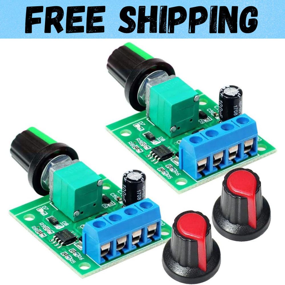 2pcs PWM Low Voltage Motor Speed Controller DC 1.8V 3V 5V 6V 12V 2A 1803BK 18…