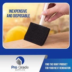 Pro Grade – Foam Brushes – 3 Inch – 36 Piece Poly Foam Brush Set