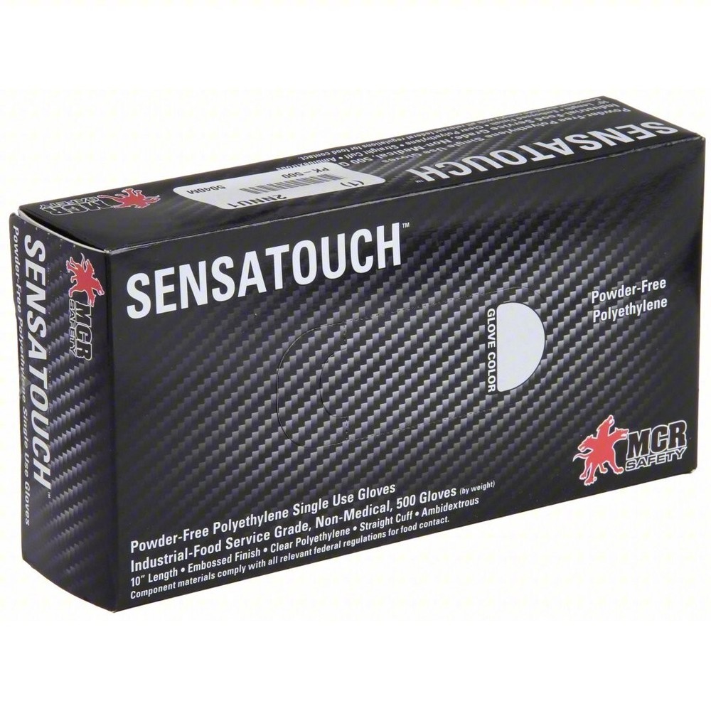 Case Of 20 MCR Disposable Gloves: Food-Grade, L Powder-Free, 500 packs 10,000