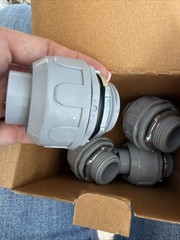 (4) Eaton Crouse Hinds 1″ Straight Plastic Liquid tight Connectors LT100NM A40