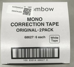 Qty of 6 (2 per pack) Tombow White Correction Tape 1/6in x 32.8ft