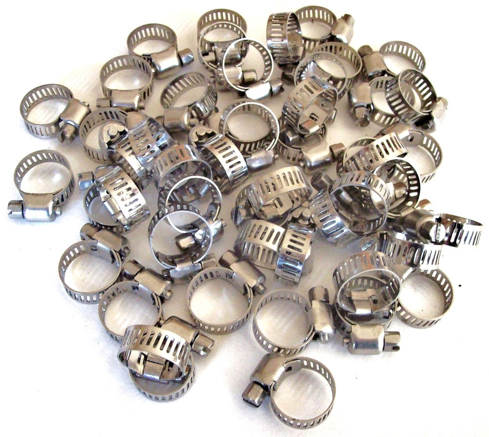 50 GOLIATH INDUSTRIAL STAINLESS STEEL HOSE CLAMPS 3/8″ – 5/8″ SSHC58 10MM-16MM