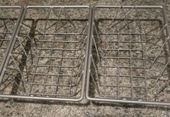 Set of 4 HUBERT Wire Display BAKERY BASKET Pastry Tray Rectangular Nickel VGC