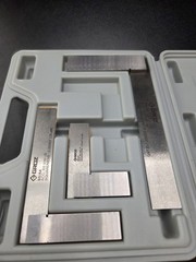 Groz Precision Machinist Square Set SS4 SS A6 Hardened Steel w/ Case NICE #620