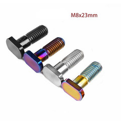 M8x23mm T Bolt Square Head Titanium Ti Screw Pitch 1.25mm For Bicycle Motorcycle