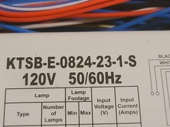 Keystone KTSB-E-0824-23-1-S 120V SMART WIRE 2 AND 3 LAMP SIGN BALLAST (HO LAMPS)