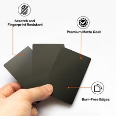 Jisano 100pcs Metal Engraving Blanks Premium 3.4×2.1×0.01 inches, Black