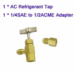 New Adapter With Tank Adapter R134a A/C Can Tap Stainless Steel Fittings