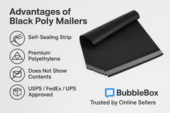Black Poly Mailers Self Seal Shipping Bags Mailing Envelopes Bulk Choose Size