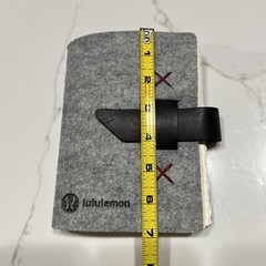 NWOT RARE LULULEMON Gray Felt Black Leather Bound Journal Notebook Promotional