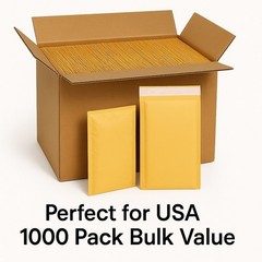 1000 4×8 Kraft Padded Bubble Mailers Shipping Envelopes Bulk Wholesale
