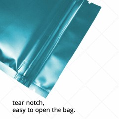Multi-Size Matte Blue Double-Sided Foil Mylar Flat Zip Lock Bag w/Tear Notch B08
