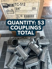 NOS 53-PACK LOT NEER TC-512 Set scew EMT Fitting connector Conduit 3/4″ coupling