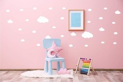 White Cloud Wall Decal Clouds (28 Decals) | Easy to Peel Easy to Stick + Safe…