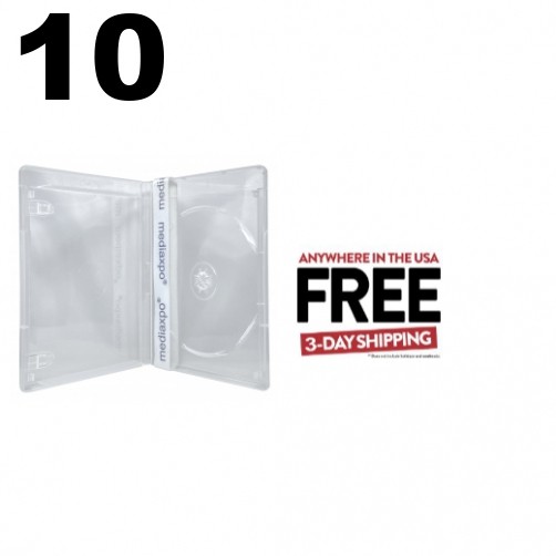 10 Replacement Cases compatible with Clear Playstation 3 Blu-ray 14mm **1-3 DAYS