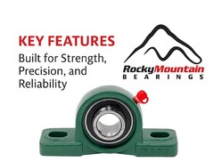 (10) UCP205-16 Solid Base Pillow Block Bearing 1″ Bore Self Aligning 2 Bolt