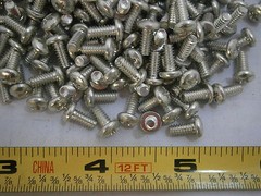 Machine Screws 6/32 x 5/16 Phillips Pan Head Steel Tin Plated Lot of 75 #2554