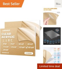 Plexiglass Sheets 1/8″ 3mm Thick – 2 Pack of 18×24 Clear Cast Acrylic Sheets …