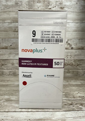 1 Box Gammex NovaPlus Non-Latex PI Textured Surgical Glove Size: 9 Exp 9/24