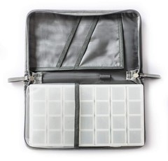 Leantravel Pill Case Organizer For Travel Passport Wallet Color Grey Size Extra