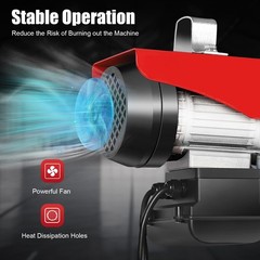 440LBS Electric Hoist Winch Engine Crane with Remote Control 110V