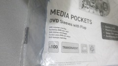 DJOIS Tarifold DVD Sleeves Orange Peel Finish with Closing Flap 100 Pack NEW