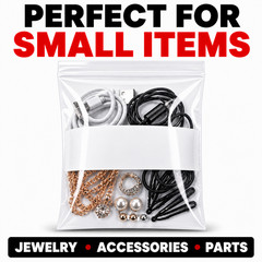 8×10 Zip Lock Poly Bags Clear 2 Mil White Block Label Bags Bulk Available