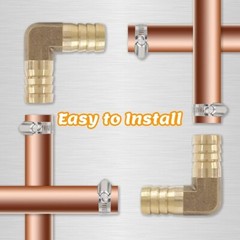 2x Brass 3/4″ Hose Barb Elbow 90 Degree L Right Angle Fitting Water Fuel C431