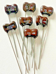 8X – 200pF @ 500V 5% – CD15 DIP SILVER MICA CAPACITOR ~ Amp/RF/HiFi/Audio #210