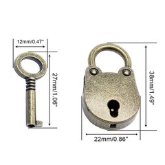 Litoexpe Antique Embossing Decorative Brass Hasp Clasp Latch Lock with Screws…