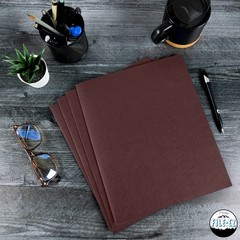 Two-Pocket Folders 25-Pack, Dark Red Burgundy, Textured Matte Finish, Letter Siz