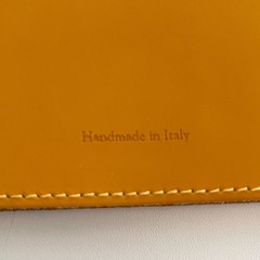Never Used Barnes & Noble Dark Mustard Yellow Leather Journal Hand Made in Italy