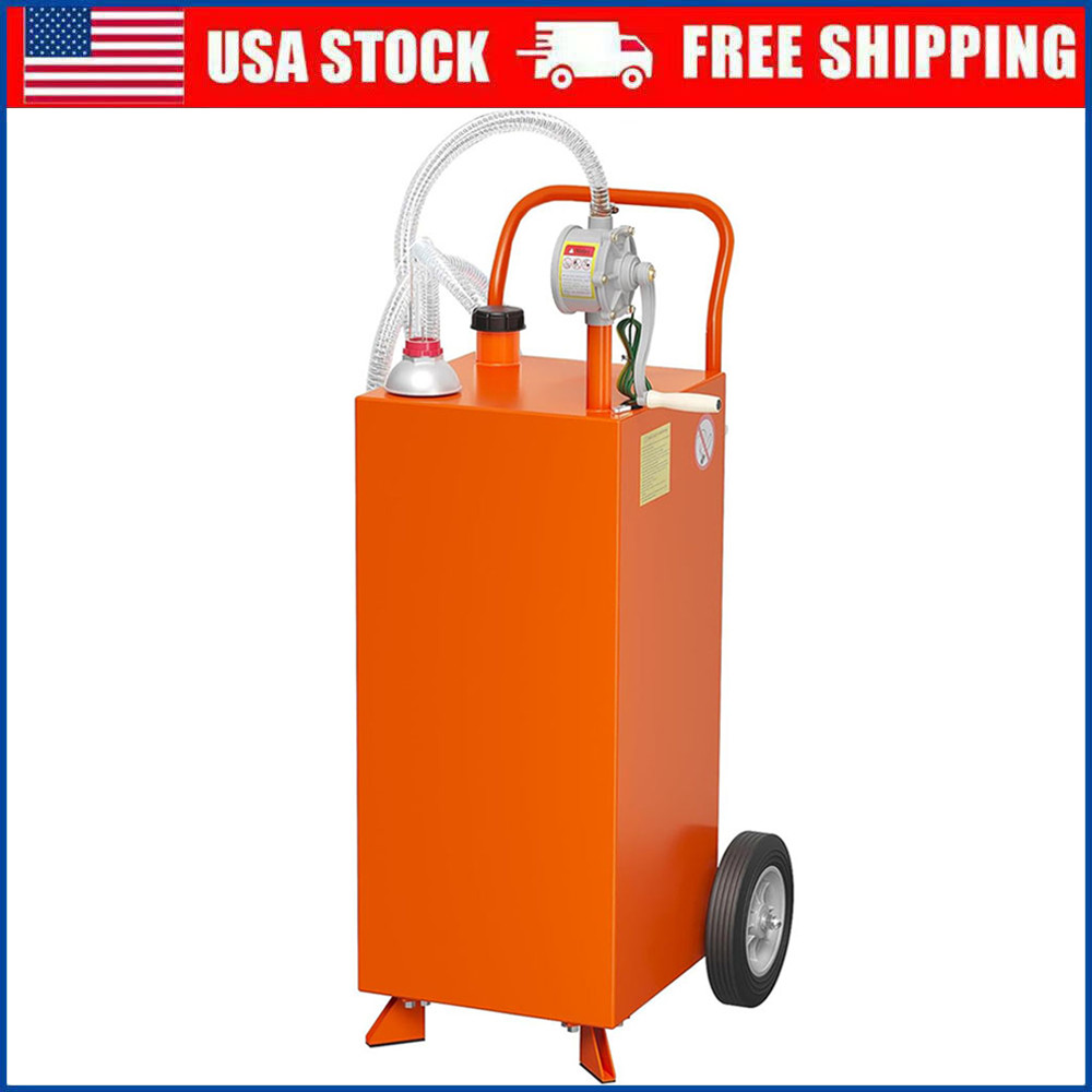 30 Gallon Fuel Caddy Fuel Storage Tank, Gasoline Diesel Fuel Container with Pump