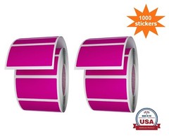 Royal Green Rectangle Labels in Pink 1.57″ x 0.75″ (40mm x 19mm) 1000 Pack Rolls