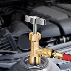 R134a Can Tap Valve Puncture Style w/ Tank Adapter for 1/4″ and 1/2″ AC Charging