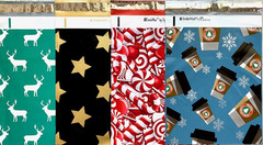 Christmas Holiday Designers Poly Mailers 10X13 : Candy Cane, Reindeer Deer Elk,
