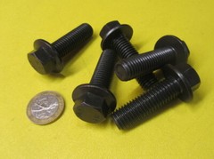 Flange Tap Bolt, Steel 10.9 Metric, FT, M12 x 1.75 x 40 mm Length, 20 Pc