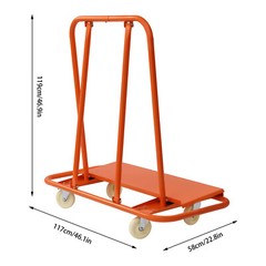 3000 lbs Drywall Sheet Cart – Plywood Panel Dolly Trolley Truck 4 Swivel Wheels