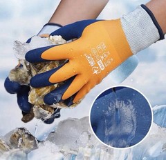 High Visibility Waterproof Insulated Coated Cold Weather Winter WORK GLOVES LRG