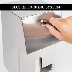 Commercial Toilet Paper Tissue Dispenser Dual Rolls Silver
