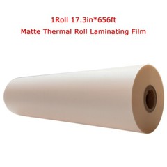 1Roll 17.3in*656ft Matte Thermal Roll Laminating Film Photo Hot Laminating Film
