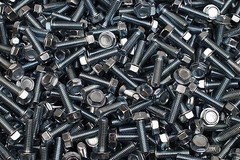 (200) Indented Hex Washer 5/16-18 x 1-1/8 Unslotted Bolt Machine Screw IHW Zinc