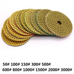 3” 4” Diamond Polishing Discs Wet Pads for Granite Marble Stone 50 – 3000 Grit
