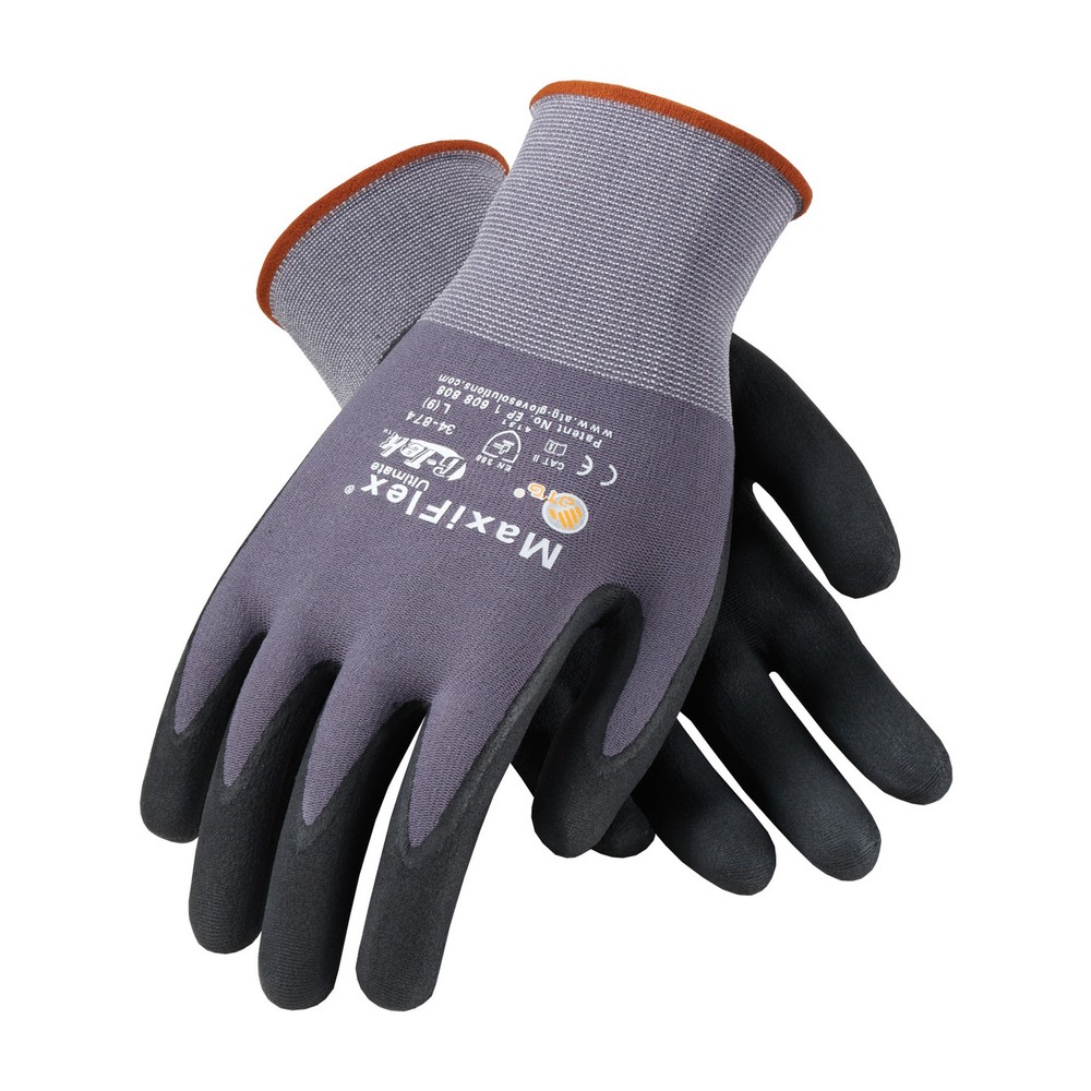 PIP MaxiFlex Ultimate Nitrile Micro-Foam Coated Gloves LARGE 3 pair (34-874/L)