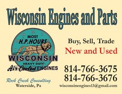 Wisconsin Engine Piston & Ring set for VH4D, W4-1770 READ AD!!