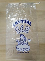 10 LB LBS 1.5 Mil Plastic Commercial Ice Bag Bags With Cotton Drawstring 100 PCs